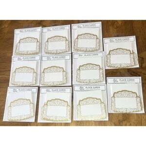 11 Packs Hester & Cook 12 Name Place Cards Die Cut Gilded Frame HC065 132 Total